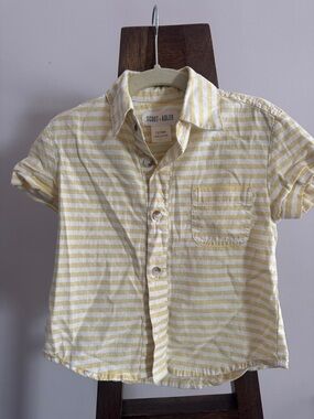 Scout- Adler- Kids' Yellow Stripe Button-Up Shirt